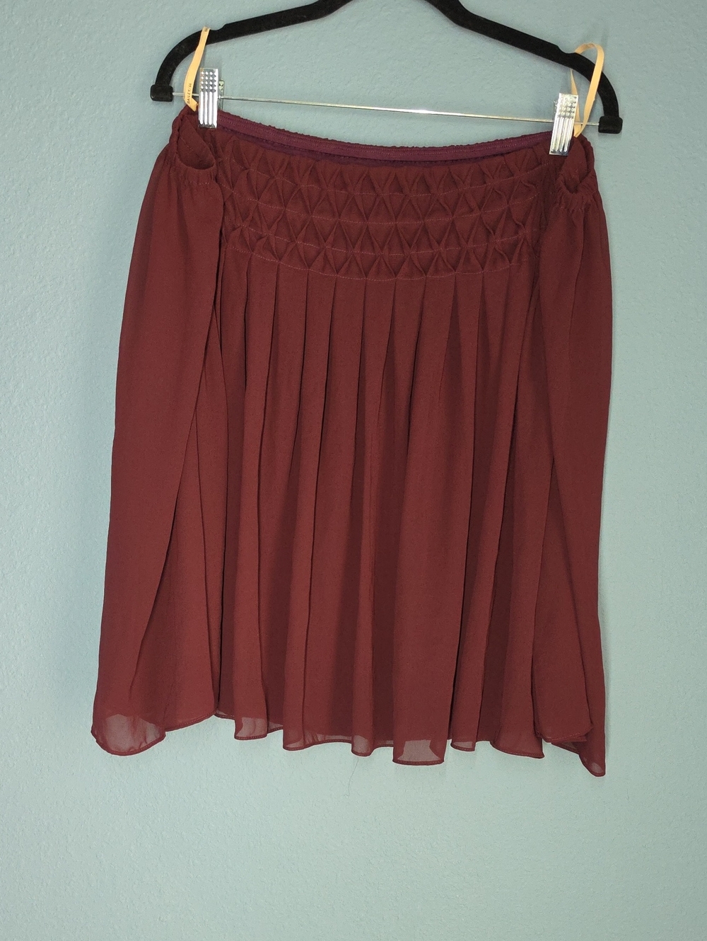 NWT Bailey 44 Helena Top Size L Berry Burgundy Off Shoulder Blouse